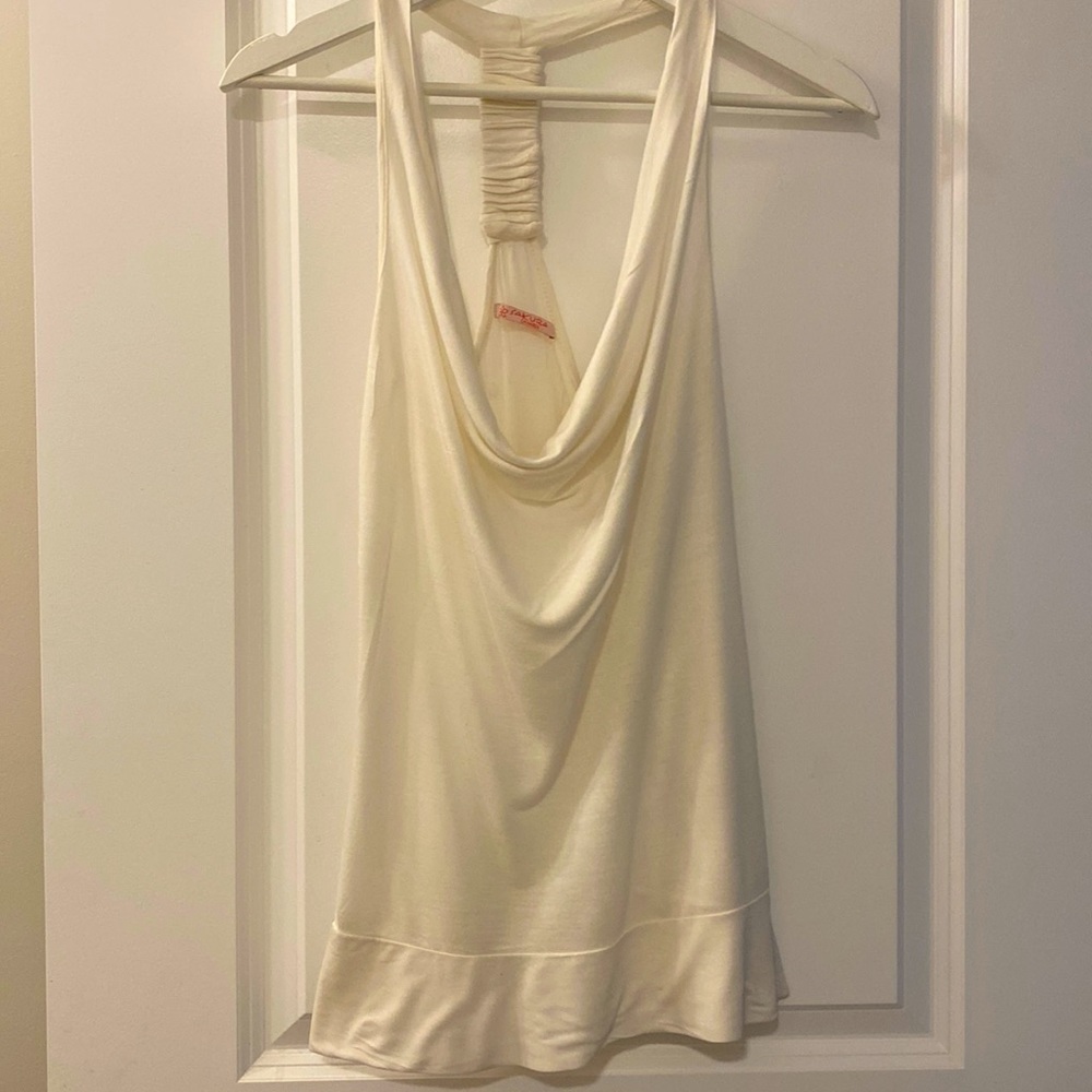 Off white t-style tank blouse